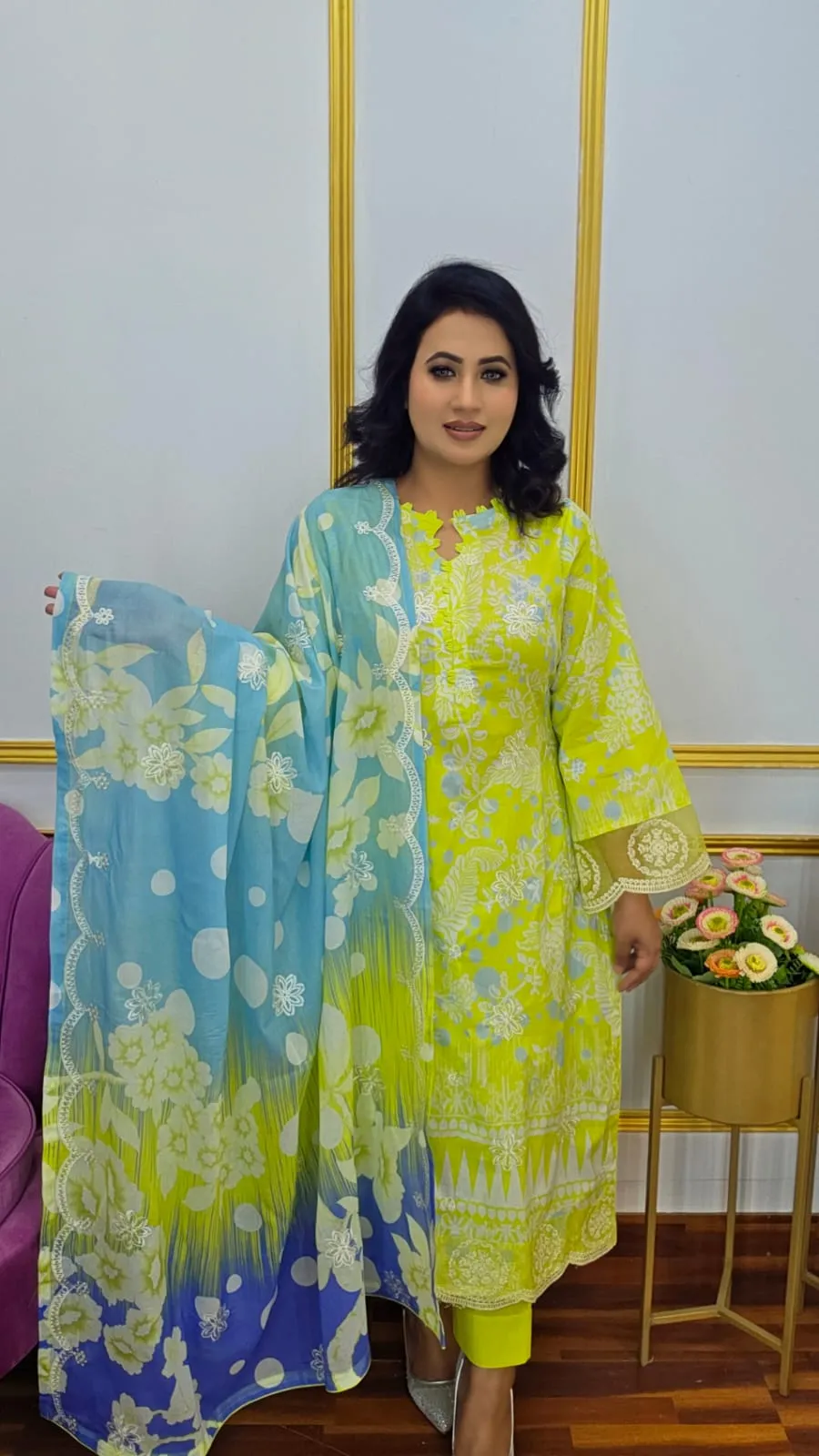 Pure Cotton Unstitched Three Piece