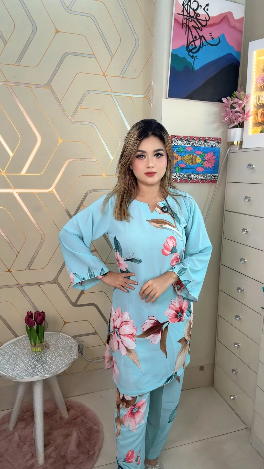 Soft Malai Georgette Co-Ord Set