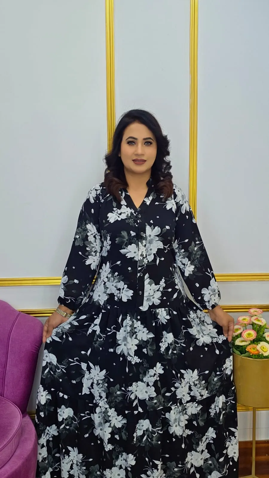 Long Malai Georgette Gown