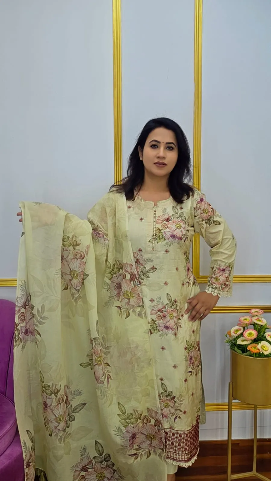 Semi Stitched Three Piece