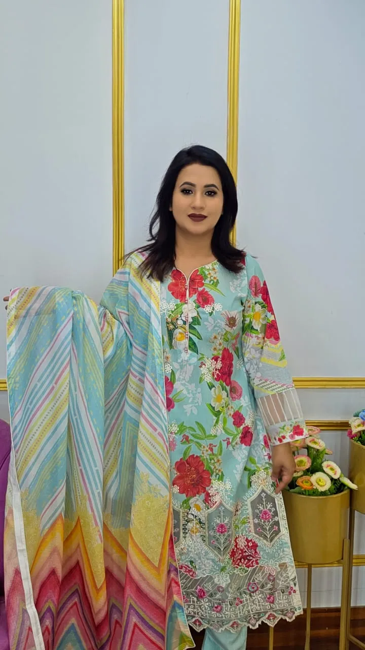 Unstitched Three Piece Set