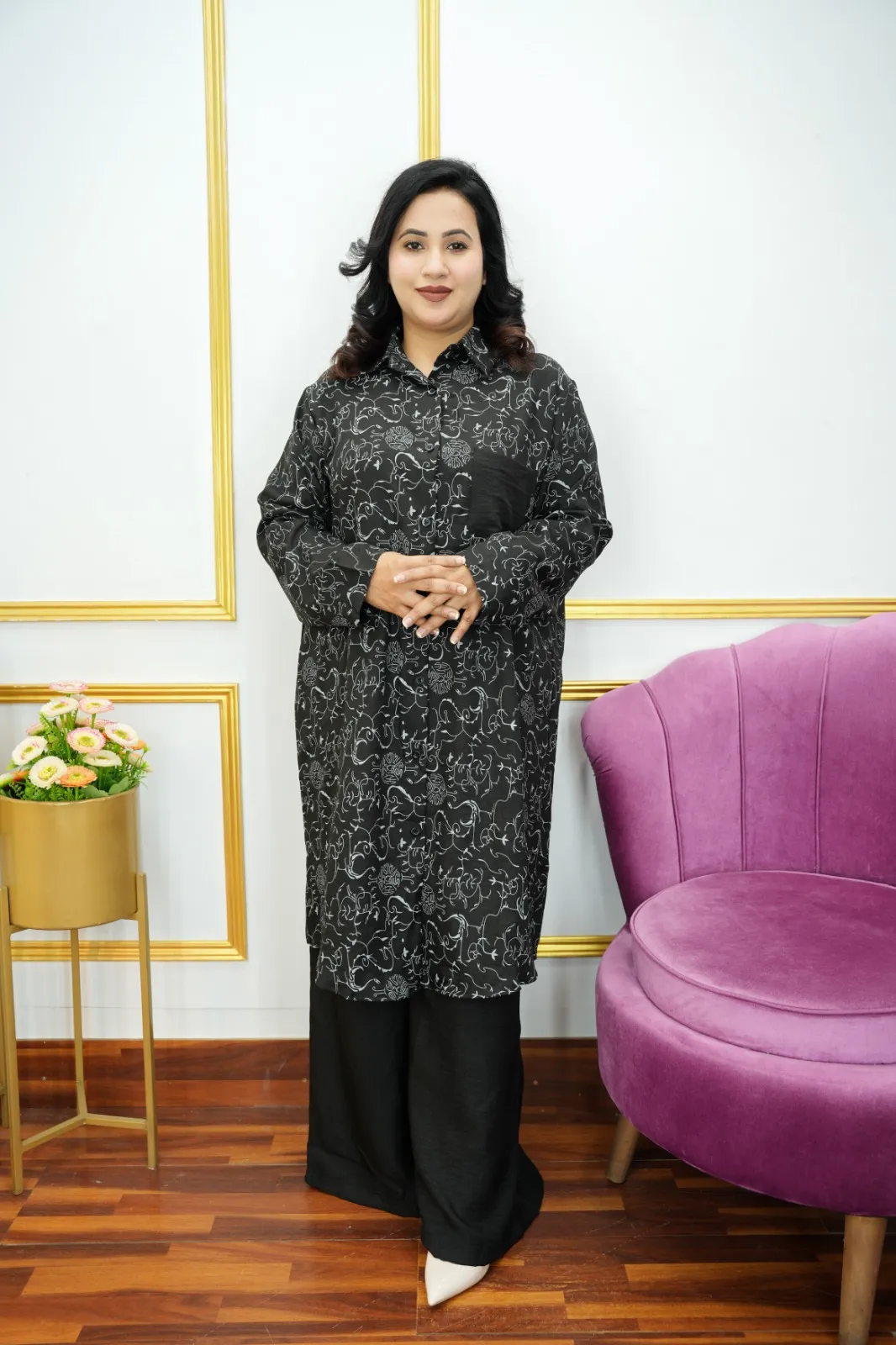 Stylish Imported Thai Co-Ord – Viscose Cotton Shirt Pant Set