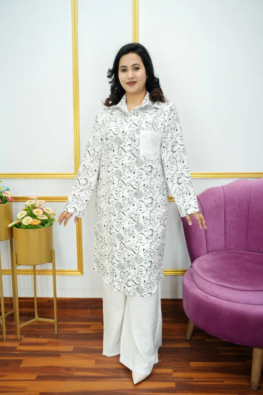 Premium Imported Thai Co-Ord Set – Full Sleeve Collar Shirt with Pant