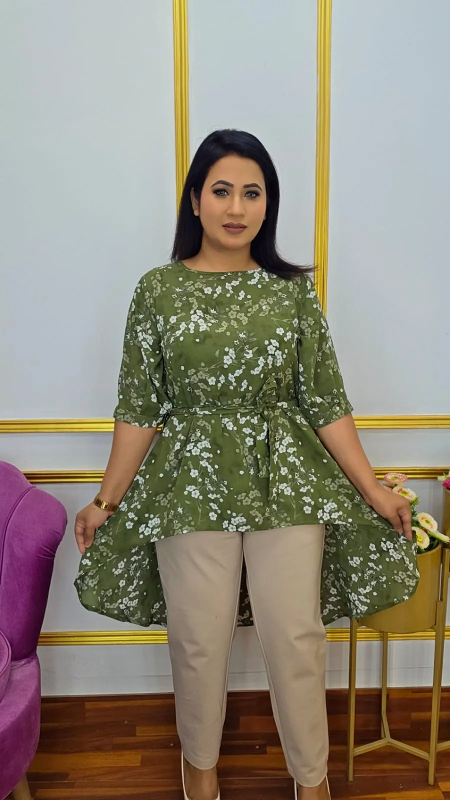 Trendy Malai Georgette Western Top