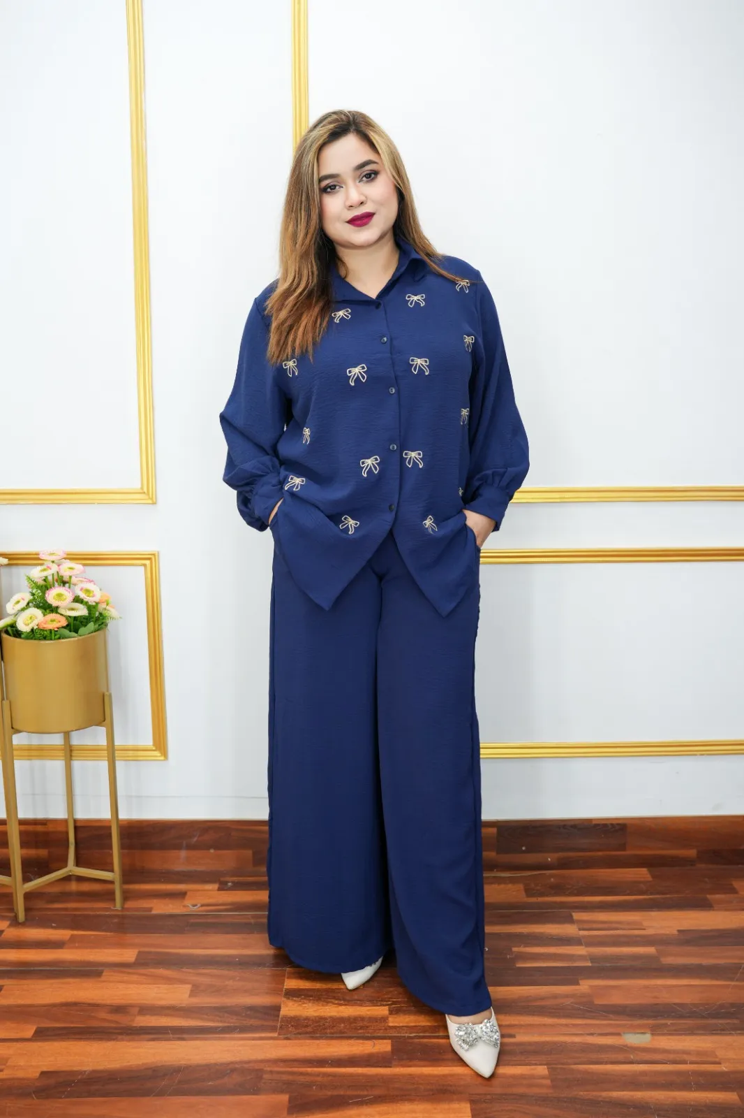 Imported Thai Embroidered Viscos Cotton Co-Ord