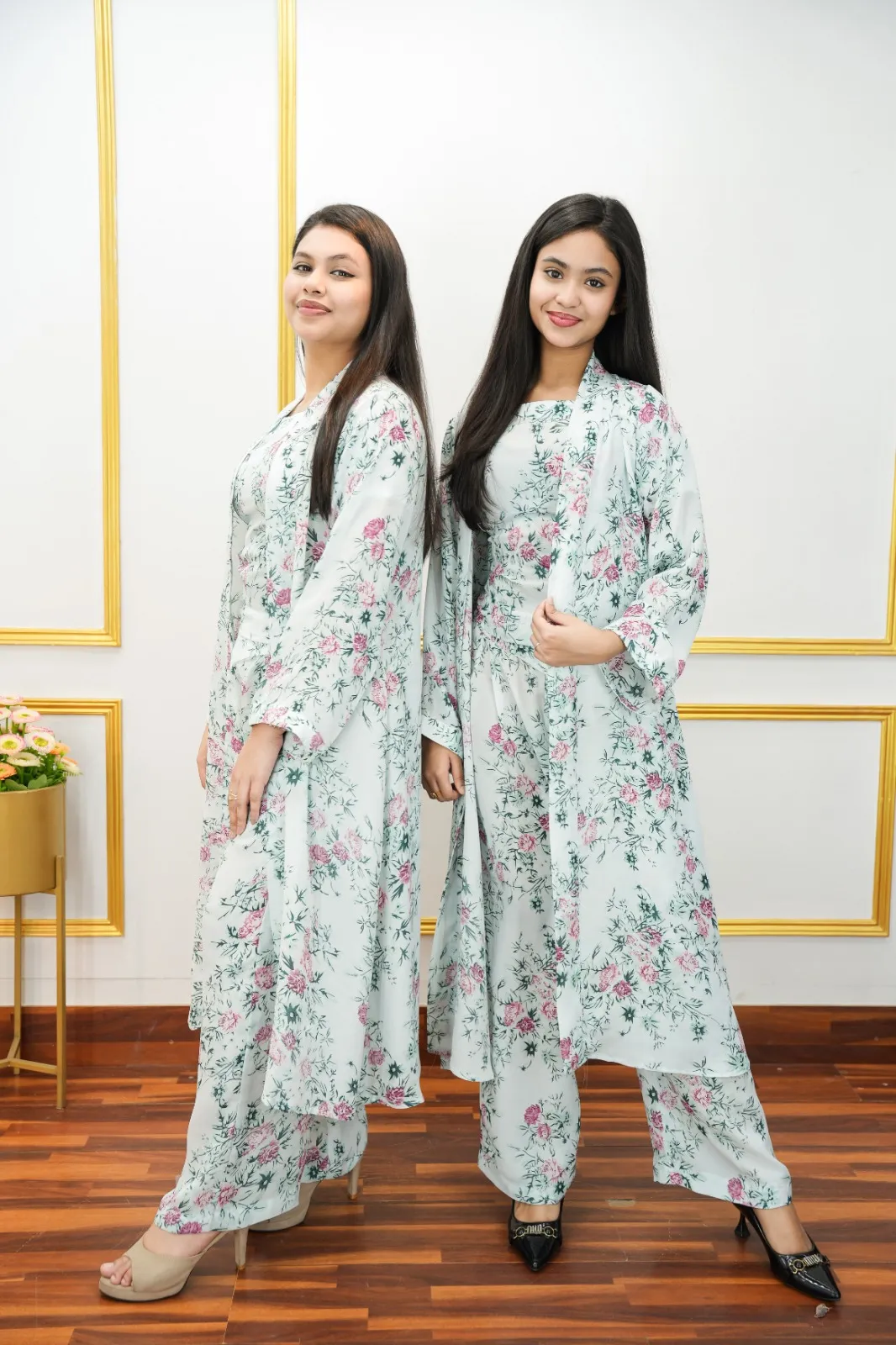 Stylish Georgette Co-Ord Set with Long Shrug